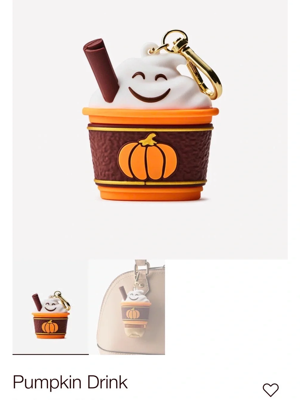 Pumpkin Drink Silicone sanitizer case holder